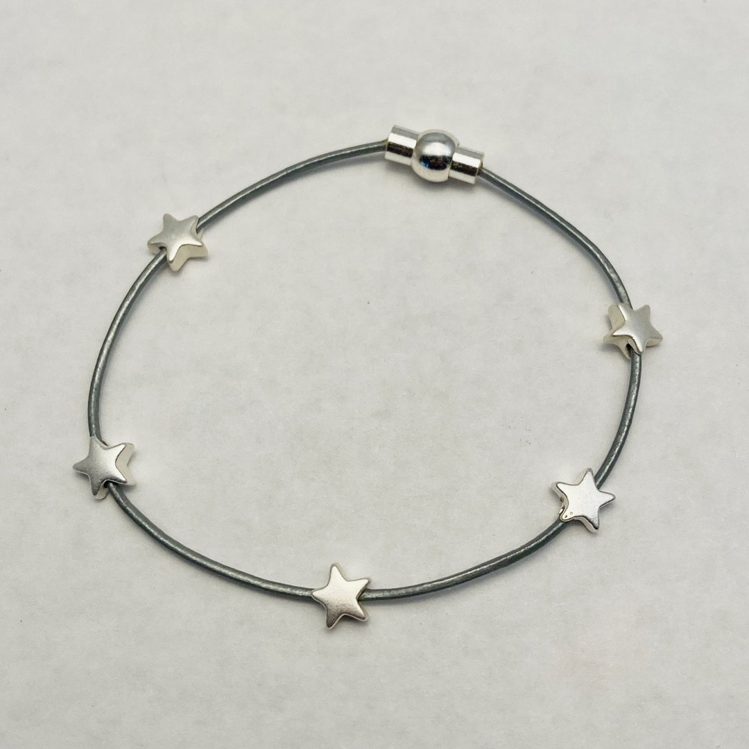 Child Silver Stars Bracelet for Girl Teen Tween Star Xmas Etsy