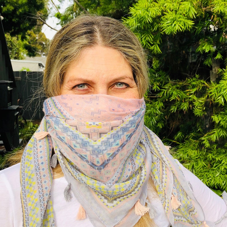 Scarf Face Cover Makeshift Face Mask Scarf Makeshift Mask Etsy