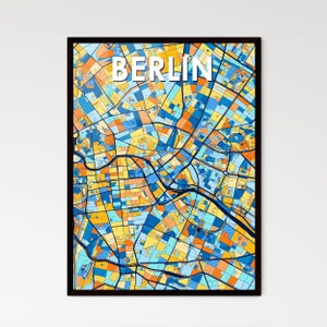 Berlin Kunst Map Poster - Einzigartiges Wohndekor | Geschenkidee für persönliche Note in jedem Raum!