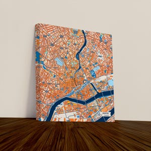 Nantes France Canvas Print – Colorful City Map | Unframed or Framed (Wood, Black, Gold)