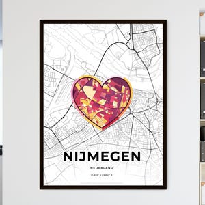NIJMEGEN NIEDERLANDE - Landkarte, wo alles begann - Wählen Sie einen von drei Stilen - Personalisierbarer Posterdruck, personalisiertes Geschenk