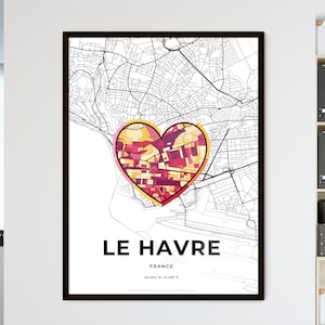LE HAVRE FRANCE - Carte du lieu où tout a commencé - Choisissez l'un des trois styles proposés - Poster personnalisable, cadeau personnalisé