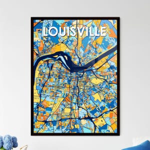 Louisville Kentucky Karte Poster - Einzigartiges Wohnkultur Geschenk | Stil - Perfekt für jeden Raum!