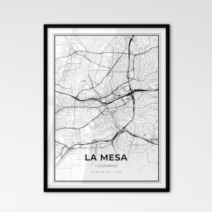 La Mesa California - Plan de la ville de style scandinave pour une décoration intérieure moderne
