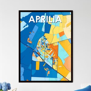 Aprilia Italie Art Map Print - Décoration murale, cadeau unique pour la maison | Amateurs de voyage - Une touche personnelle parfaite !