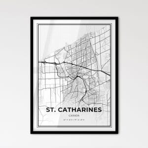 St. Catharines Canada - Stadtplan im skandinavischen Stil für das moderne Wohndekor