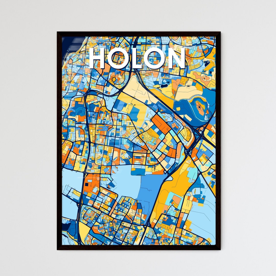 HOLON ISRAEL Vibrant Colorful Art Map Poster Perfect Gift Etsy HOLON ISRAEL Vibrant Colorful Art Map Poster Perfect Gift Etsy