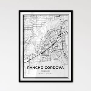 Rancho Cordova California - Plan de la ville de style scandinave pour une décoration intérieure moderne