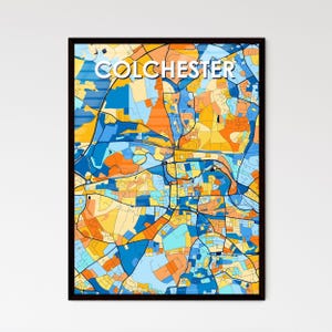 COLCHESTER ART PLAN Poster - Lebendiges Dekor für Zuhause | Einzigartige Geschenke - Personalisieren Sie Ihren Raum mit atemberaubender Wandkunst!