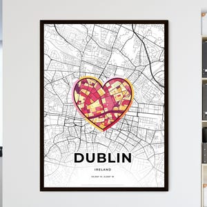 DUBLIN IRLANDE - Carte du lieu où tout a commencé - Choisissez l'un des trois styles proposés - Poster personnalisable, cadeau personnalisé