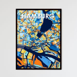 Hamburg Map Poster - Einzigartige Wanddekoration | Personalisierbares Geschenk für Home Interior Design | Besondere Anlässe