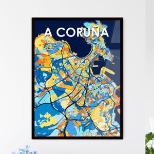 A Coruña Art Map Poster - Einzigartige Wanddekoration | Perfektes Geschenk für Home Design Enthusiasten!