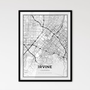Irvine Kalifornien - Stadtplan im skandinavischen Stil für das moderne Wohndekor
