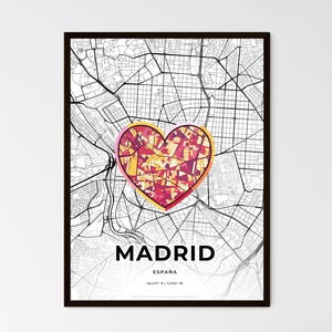 MADRID ESPAÑA – Mapa donde todo empezó - Elija uno de los tres estilos - Impresión de póster personalizable, regalo personalizado