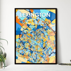 Lexington Kentucky Kunstkarte Poster - Lebendiges Wanddekor | Einzigartiges Geschenk für Zuhause, perfekt für jeden Raum!