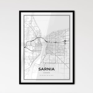 Sarnia Canada - Plan de la ville de style scandinave pour une décoration intérieure moderne