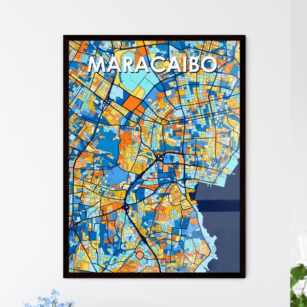 MARACAIBO VENEZUELA Vibrant Colorful Art Map Poster - Perfect gift for marriage, housewarming or for yourself