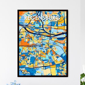 Landkarte Regensburg, Deutschland - Einzigartige Wanddekoration | Perfektes personalisiertes Geschenk für Wohnkultur-Liebhaber!