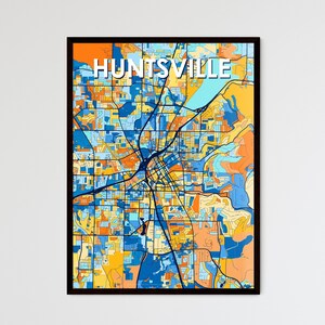 Huntsville, Alabama Kunstkarte Poster - Lebendiges Wanddekor | Einzigartiges Geschenk für Home Design Enthusiasten!