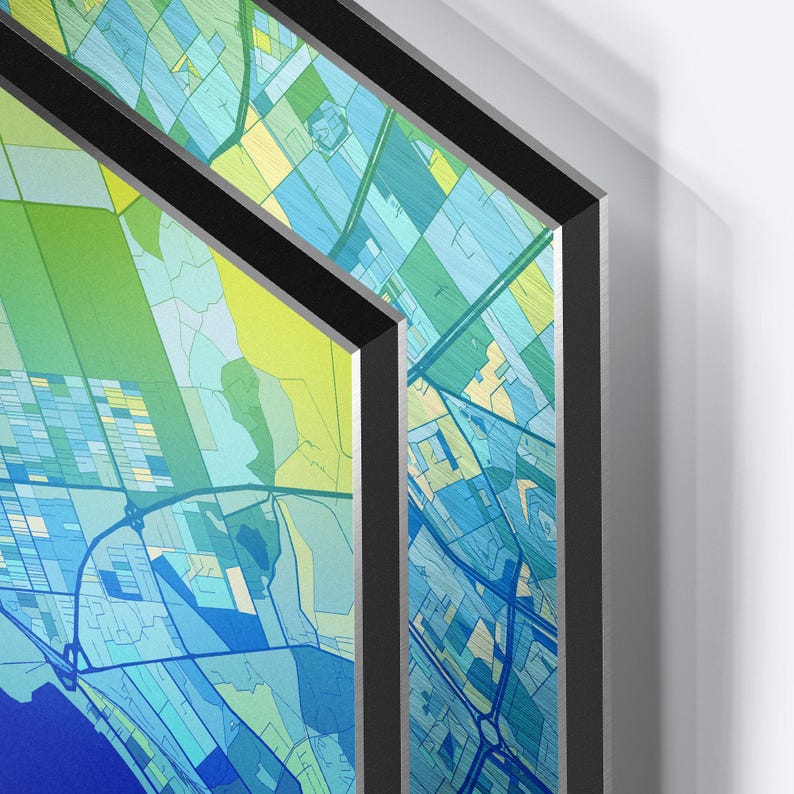 Customizable Tampa Florida Art Map Poster Vibrant Wall Decor, Unique