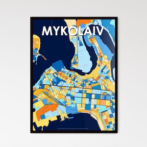 Mykolaiv Ukraine Kunstkarte Poster - Lebendige Wanddekoration für Zuhause oder einzigartiges Geschenk - Personalisieren Sie Ihren Raum noch heute!