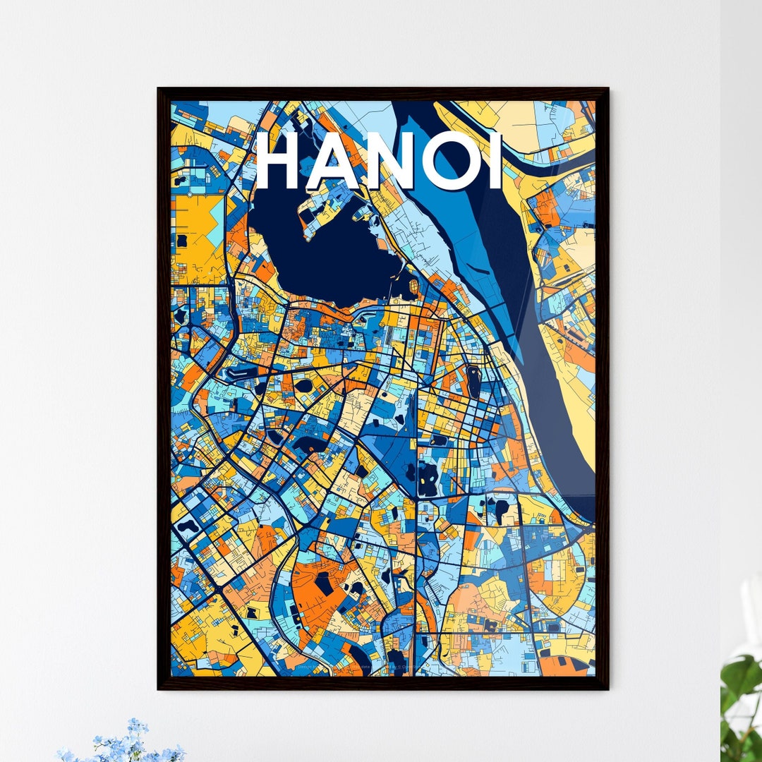 HANOI VIETNAM Vibrant Colorful Art Map Poster Perfect Gift Etsy production-improvement-engineer