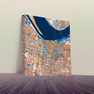 Louisville Kentucky Canvas Print – Colorful City Map | Unframed or Framed (Wood, Black, Gold)
