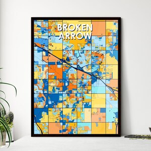 Entdecke BROKEN ARROW, OK: Lebendiges Kunstposter - Einzigartiges personalisierbares Geschenk | Atemberaubende Wanddekoration für jeden Raum!