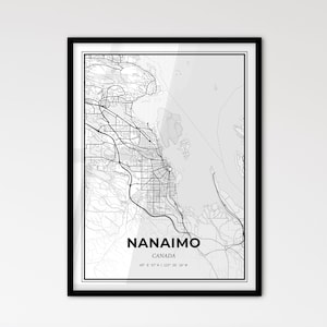 Nanaimo Canada - Stadtplan im skandinavischen Stil für das moderne Wohndekor