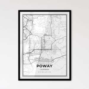 Poway California - Plan de la ville de style scandinave pour une décoration intérieure moderne