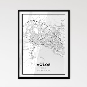 Volos Griechenland - Skandinavischer Stadtplan für das moderne Wohndekor