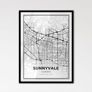 Mapa de Sunnyvale, California: estilo escandinavo para una decoración moderna del hogar