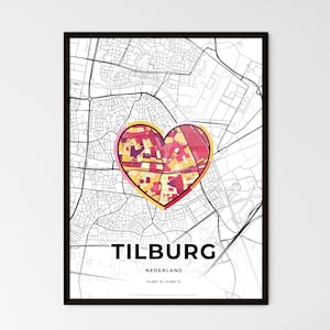 Carte de Tilburg en trois styles - Origine des Pays-Bas - Choisissez le style