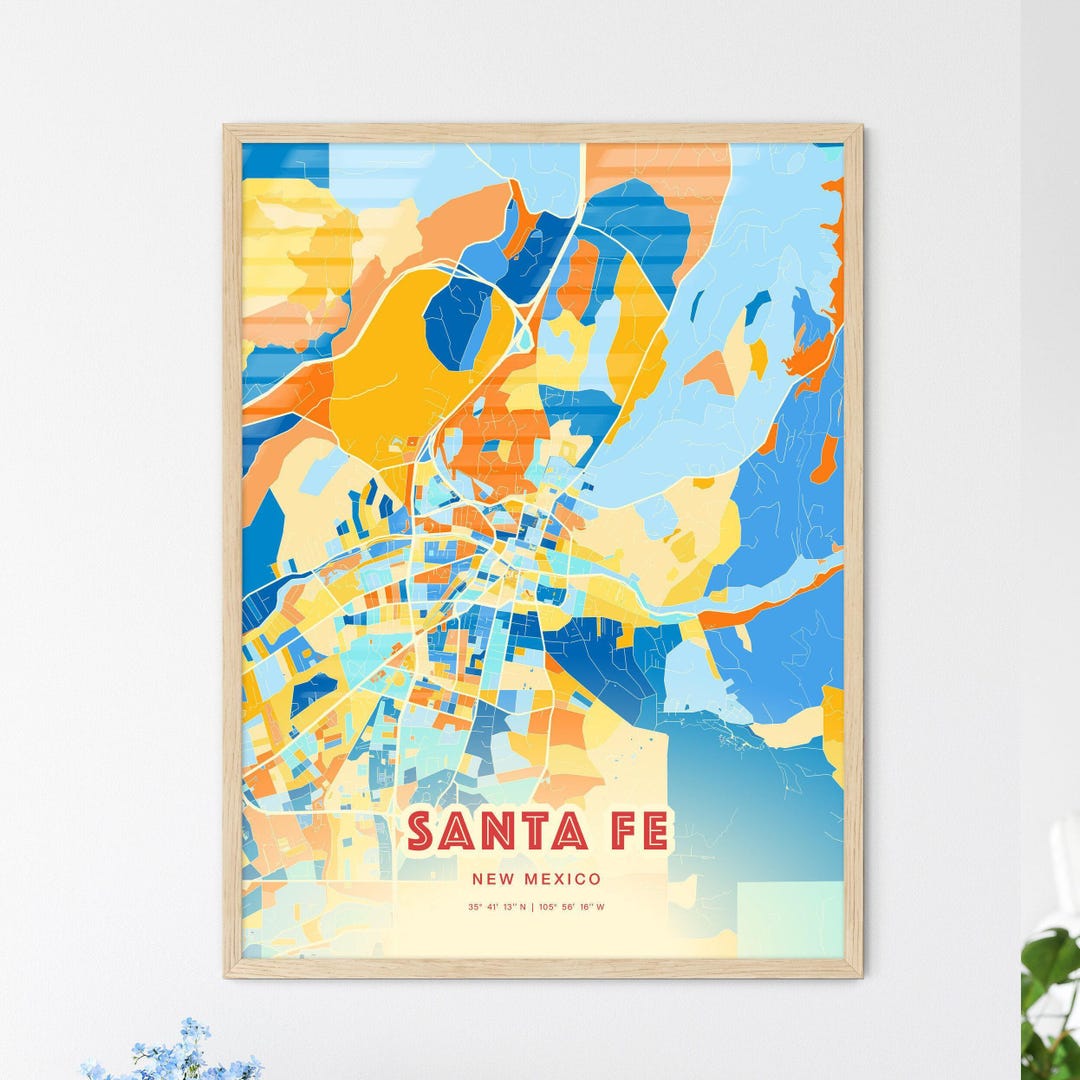 Santa Fee Map This item is unavailable - Etsy