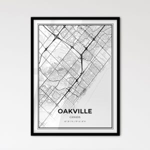 Oakville Canada - Stadtplan im skandinavischen Stil für das moderne Wohndekor