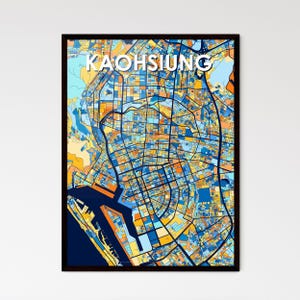 Individuelles Kaohsiung Taiwan Kunstkarte Poster - Lebendiges Wanddekor, Einzigartiges Geschenk für Zuhause oder besondere Anlässe, Personalisieren Sie Ihren Raum!