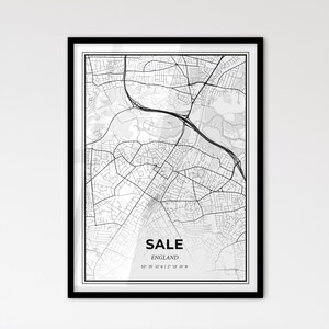 Uitverkoop Engeland: stadsplattegrond in Scandinavische stijl voor modern interieur