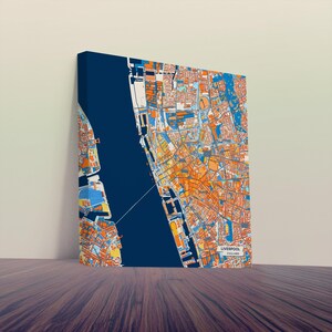 Liverpool England Canvas Print – Colorful City Map | Unframed or Framed (Wood, Black, Gold)