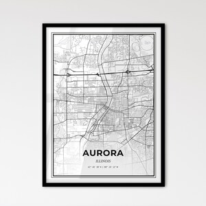 Aurora Aurora - Stadtplan im skandinavischen Stil für das moderne Wohndekor
