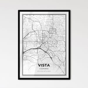 Aussicht auf den Ozean - Stadtplan im skandinavischen Stil für das moderne Wohndekor