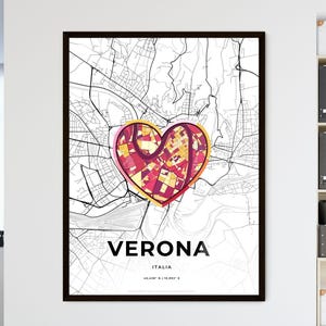 Mapa de Verona, Italia: elija uno de los tres estilos: póster personalizable, regalo personalizado