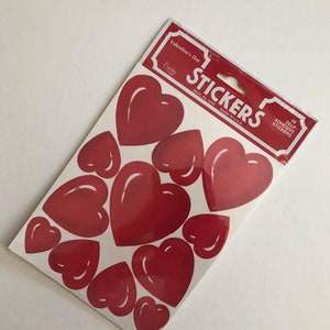 Vintage German Paper Hole Reinforcement Heart Sticker Sheets 