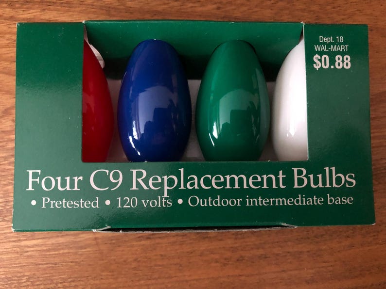 Vintage, 1990s NOS Walmart Holiday Time C9 Indoor/outdoor Christmas