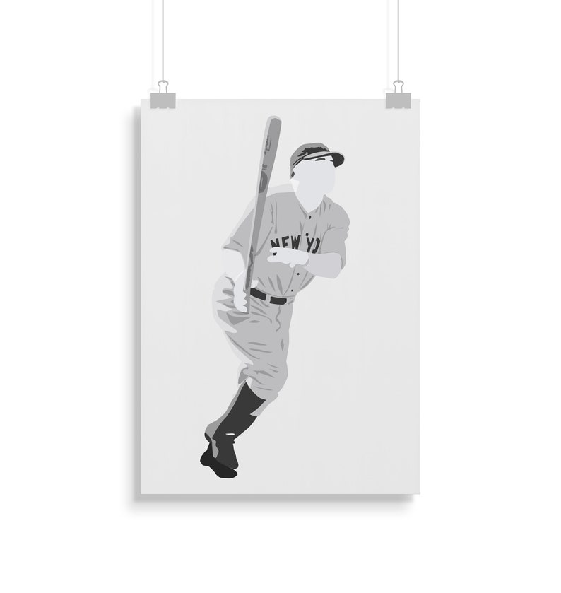 A2 A1 A4 sizes A3 Babe Ruth Vintage Baseball Large Poster