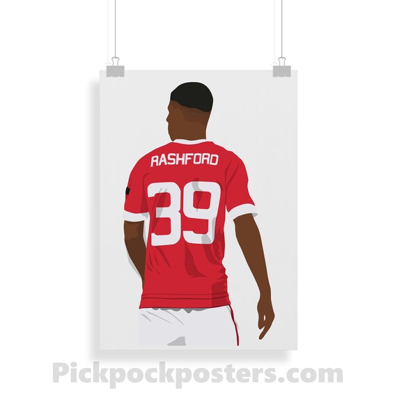 MARCUS RASHFORD MANCHESTER UNITED POSTER ART PRINT A4 A3 BUY 2 GET ANY 2 FREE
