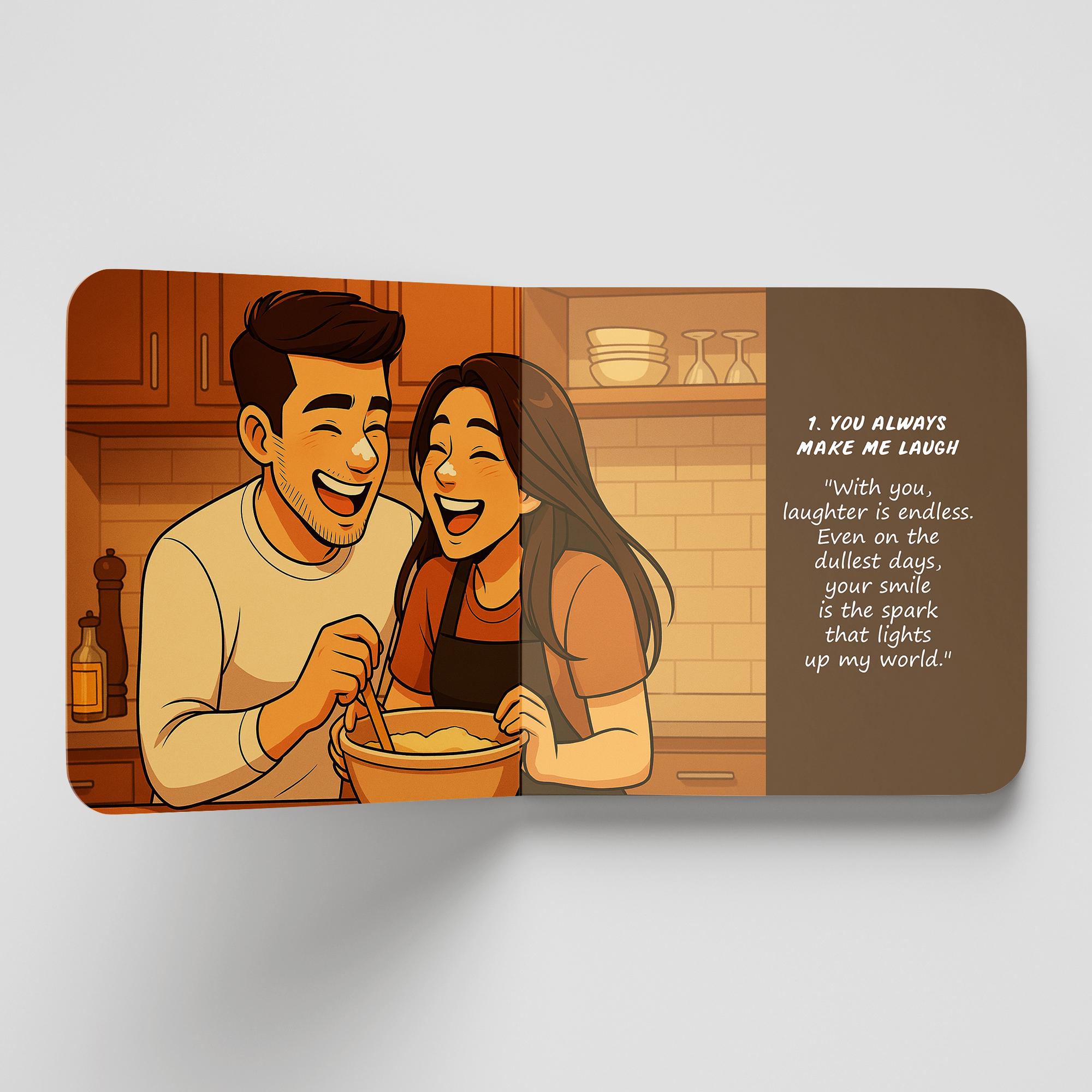 Personalized Book For Couple - Personalized Book For Boyfriend, reasons i love you, reasons why i love you, boyfriend birthday gift - Thumbnail 2