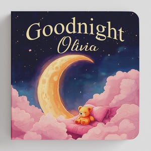 Livre pour enfants contes personnalisés pour l'heure du coucher, livre de prénoms personnalisé, cadeau bébé, livre pour l'heure du coucher, cadeau de baptême, cadeau de baptême, cadeau d'anniversaire de bébé