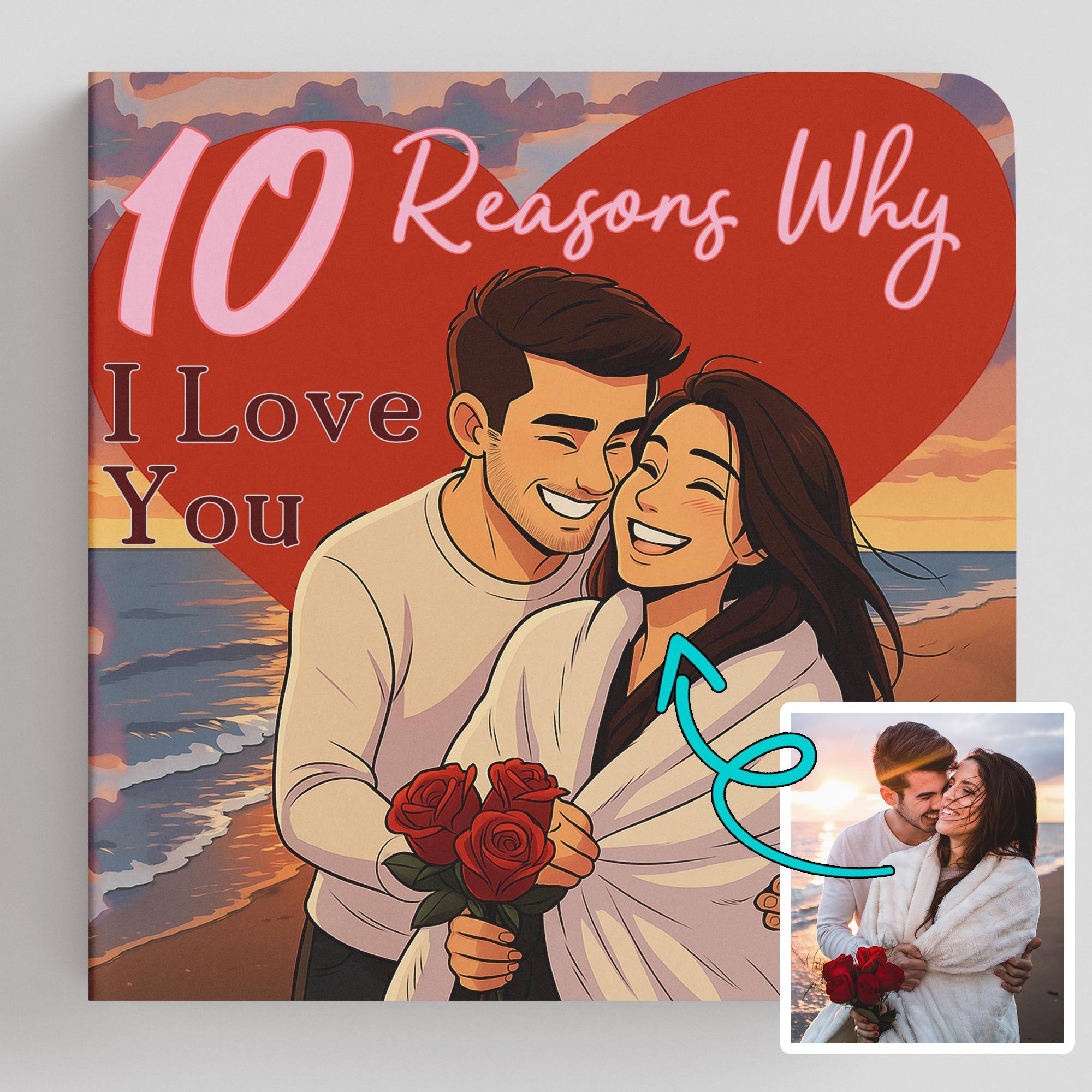 Personalized Book For Couple - Personalized Book For Boyfriend, reasons i love you, reasons why i love you, boyfriend birthday gift - Image 1