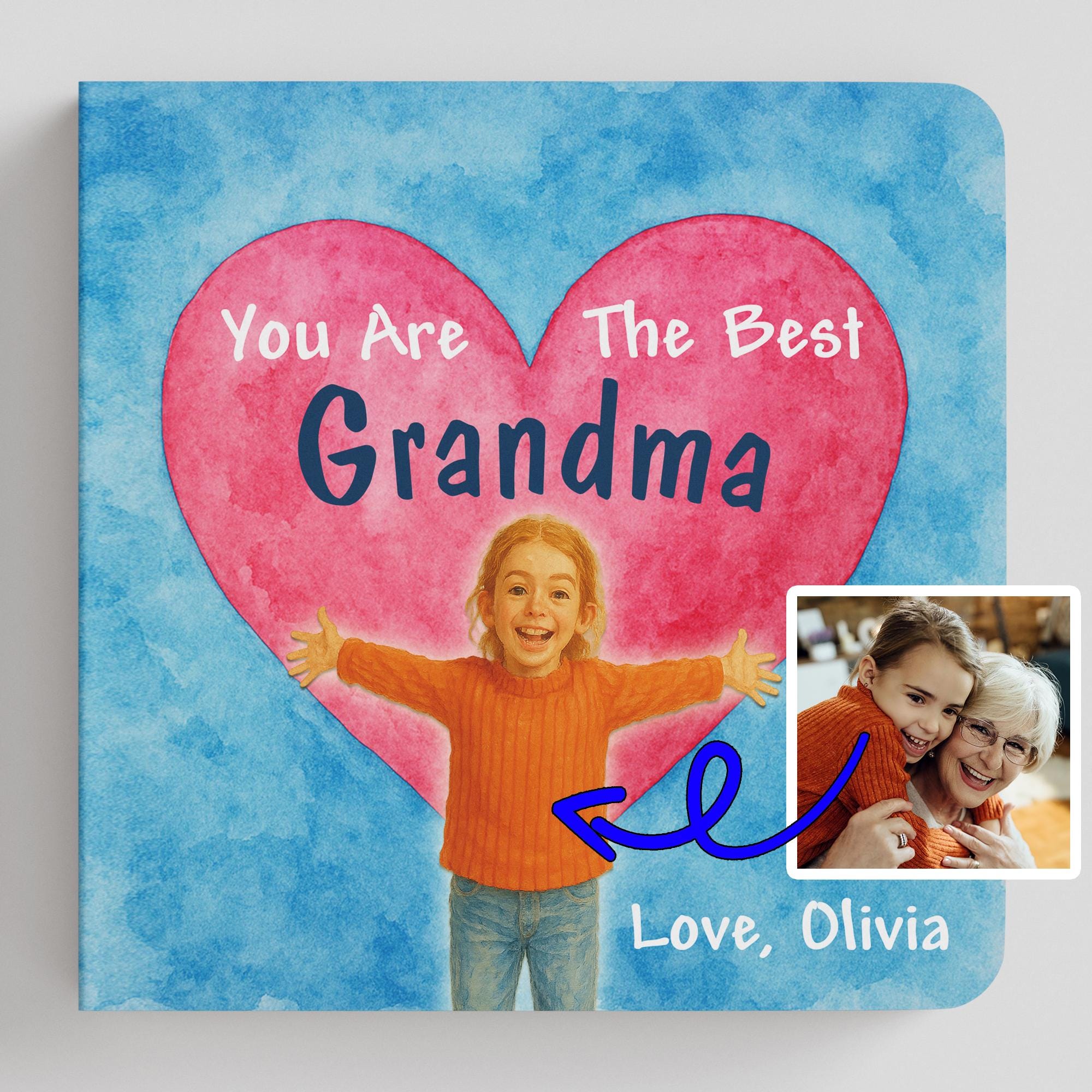 Book For Grandma - grandmother book, Gift for Grandma from Child, Grandma Gift, Personalized Book For Grandparents, Gift from Grandchild - Image 1