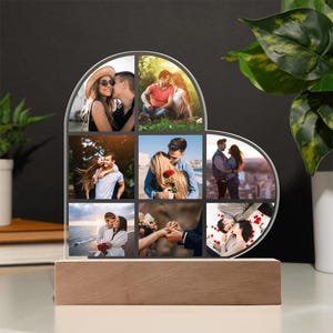 Acrylic Photo Frame - Acrylic Heart Gift, acrylic photo block, acrylic photo stand, acrylic heart birthday, acrylic photo plaques